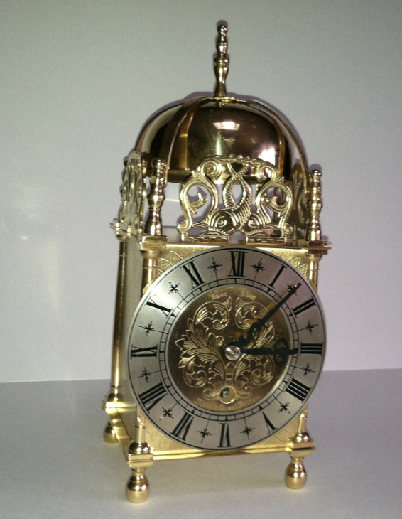 Brass 6 x 1 x 6 cm Silver SMEDBO Time Clock with White Dial 